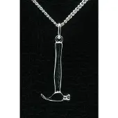 MOOYE ® - Collectie Zilveren Hamer glad ketting hanger - groot