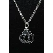 MOOYE ® - Collectie Zilveren Handboeien los ketting hanger