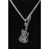 MOOYE ® - Collectie Zilveren Gitaar ketting hanger - electrisch 2
