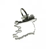 MOOYE ® - Collectie Zilveren Landkaart Ierland ketting hanger