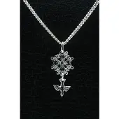 MOOYE ® - Collectie Zilveren Hugenotenkruis ketting hanger - bewegend