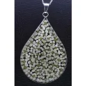 MOOYE ® - Collectie Zilveren Sneeuwkleed druppel groot ketting hanger