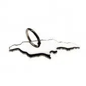 MOOYE ® - Collectie Zilveren Landkaart Jamaica ketting hanger