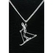 MOOYE ® - Collectie Zilveren Ski r ketting hanger - 3