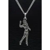 MOOYE ® - Collectie Zilveren Kaatser vrouw vlak ketting hanger