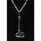 MOOYE ® - Collectie Zilveren Stenen bijl ketting hanger