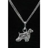 MOOYE ® - Collectie Zilveren Amerikaanse cocker spaniel ketting hanger - klein