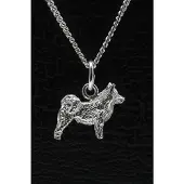 MOOYE ® - Collectie Zilveren IJslandse hond ketting hanger - klein