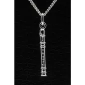 MOOYE ® - Collectie Zilveren Blokfluit ketting hanger