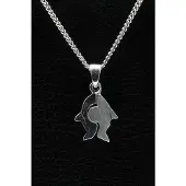MOOYE ® - Collectie Zilveren Vis ketting hanger - matglans
