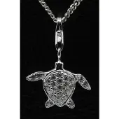 MOOYE ® - Collectie Zilveren Schildpad kristallen hanger n bedel