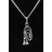 MOOYE ® - Collectie Zilveren Tuba ketting hanger