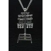 MOOYE ® - Collectie Zilveren Kaats scorebord ketting hanger