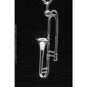 MOOYE ® - Collectie Zilveren Trombone middel ketting hanger