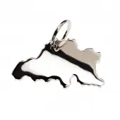 MOOYE ® - Collectie Zilveren Landkaart Belgi ketting hanger