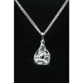 MOOYE ® - Collectie Zilveren Boeddha ketting hanger - middel