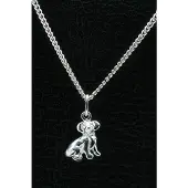 MOOYE ® - Collectie Zilveren Hondje zit ketting hanger