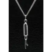 MOOYE ® - Collectie Zilveren Tornmes Knoopsgatenmes ketting hanger