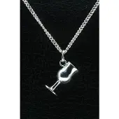 MOOYE ® - Collectie Zilveren Wijnglas ketting hanger