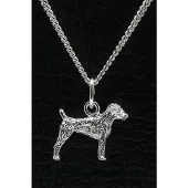 MOOYE ® - Collectie Zilveren Duitse jachtterrier ketting hanger - klein