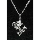 MOOYE ® - Collectie Zilveren Riksja ketting hanger