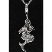 MOOYE ® - Collectie Zilveren Zeemeermin middel hanger n bedel
