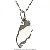 MOOYE ® - Collectie Zilveren Waddeneiland Texel ketting hanger