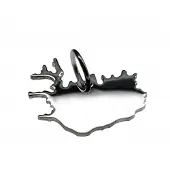 MOOYE ® - Collectie Zilveren Landkaart IJsland ketting hanger