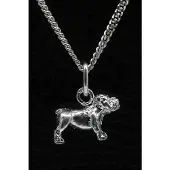 MOOYE ® - Collectie Zilveren Bulldog Engelse ketting hanger - klein