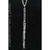 MOOYE ® - Collectie Zilveren Dwarsfluit groot ketting hanger