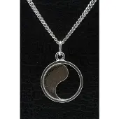 MOOYE ® - Collectie Zilveren Yin Yang halfopen ketting hanger