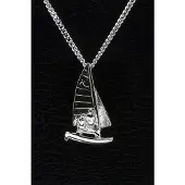 MOOYE ® - Collectie Zilveren Catamaran ketting hanger