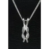 MOOYE ® - Collectie Zilveren Touwknoop ketting hanger