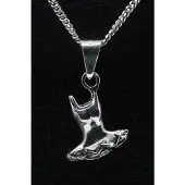 MOOYE ® - Collectie Zilveren Ballet jurk ketting hanger