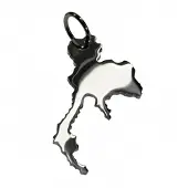 MOOYE ® - Collectie Zilveren Landkaart Thailand ketting hanger