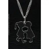 MOOYE ® - Collectie Zilveren Jongen en meisje ketting hanger