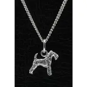MOOYE ® - Collectie Zilveren Welsh terrier ketting hanger - klein