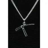 MOOYE ® - Collectie Zilveren Stratenmaker houweel ketting hanger - middel