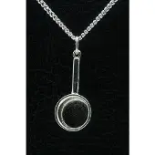 MOOYE ® - Collectie Zilveren Steelpan ketting hanger