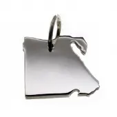 MOOYE ® - Collectie Zilveren Landkaart Egypte ketting hanger