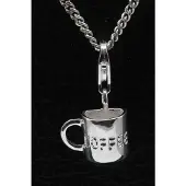 MOOYE ® - Collectie Zilveren Kopje koffie half hanger n bedel