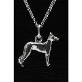 MOOYE ® - Collectie Zilveren Moonflower dog ketting hanger - klein
