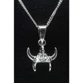 MOOYE ® - Collectie Zilveren Viking helm 1 ketting hanger