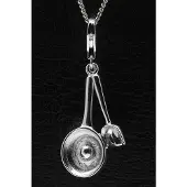 MOOYE ® - Collectie Zilveren Koekenpan en spatel hanger n bedel