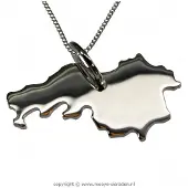 MOOYE ® - Collectie Zilveren Provincie Noord Brabant ketting hanger