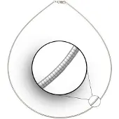 Trendjuwelier huiscollectie 1011443 Zilveren Ketting Omega Rond 1,0 mm