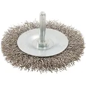 Silverline Staalborstel wiel, roestvrijstaal 75 mm