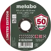 Metabo 616262000 Doorslijpschijf recht 115 mm 100 stuk(s) RVS