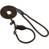 Hunter retrieverlijn met stop freestyle bruin 170x1 cm - Hondenlijn