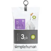 Simplehuman Vuilniszakken Code G - 30 Liter (60 stuks)